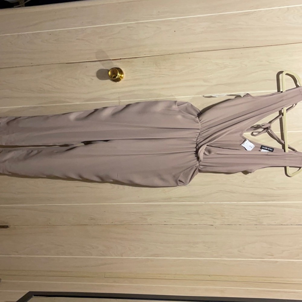 Cross cross neckline jumpsuit